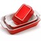 3 Pack Ceramic Baking Dishes, Porcelain Casserole Dish with Handle